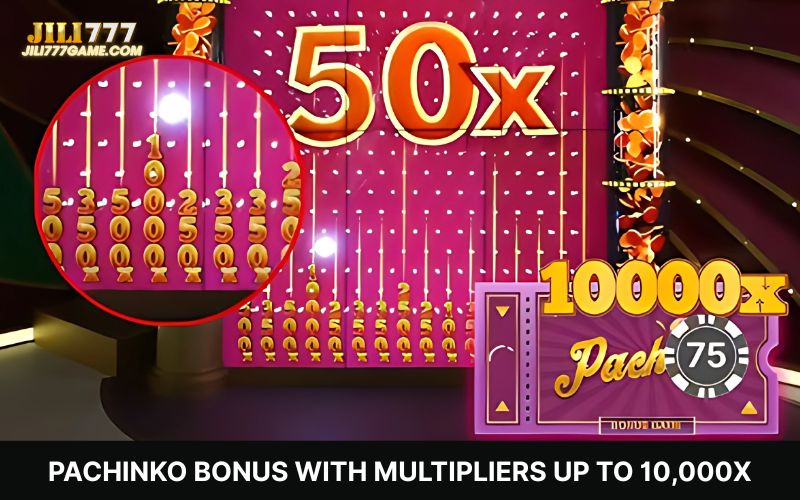 Pachinko Bonus with Multipliers up to 10,000x