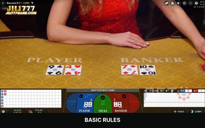 Live Baccarat basic rules and third card logic