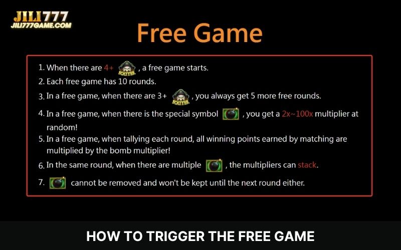 How to trigger the free game