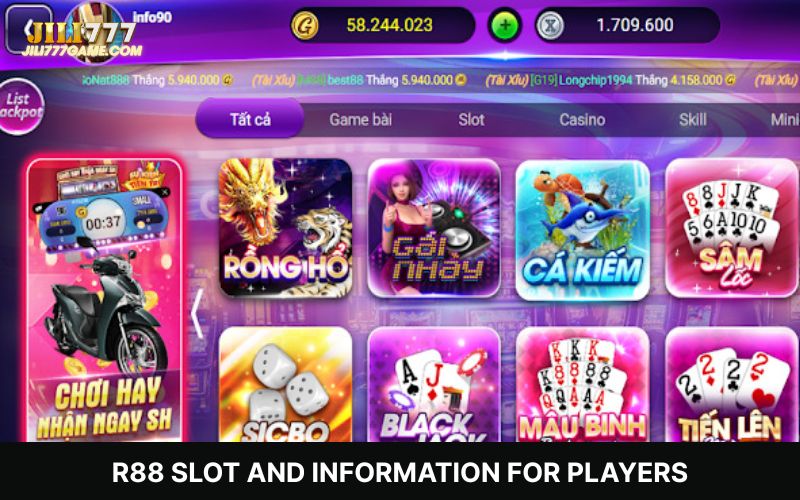 General information and gameplay tips for R88 Slot users