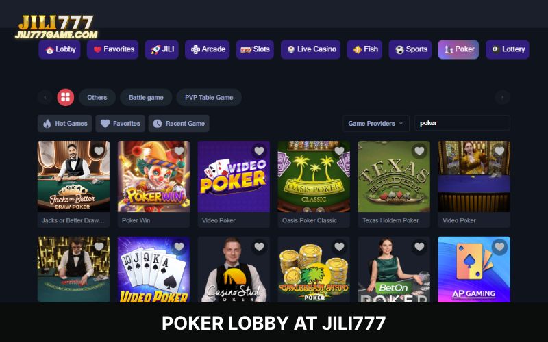 Poker Lobby at Jili777