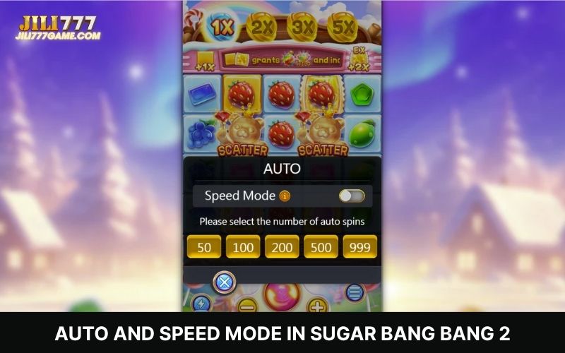 Auto spind and Speed mode in Sugar Bang Bang 2
