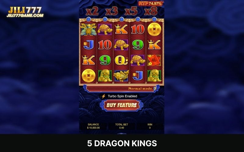 Play 5 Dragon Kings Slot