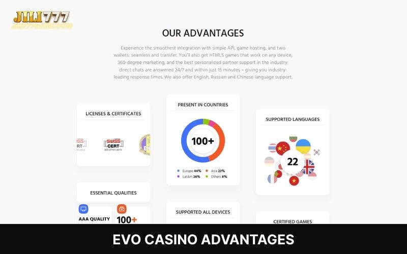 EVO Casino advantages