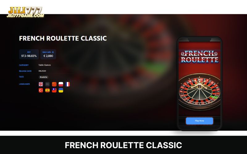 Elegant spins with French-style roulette