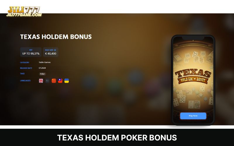 Bonus-packed poker with massive wins