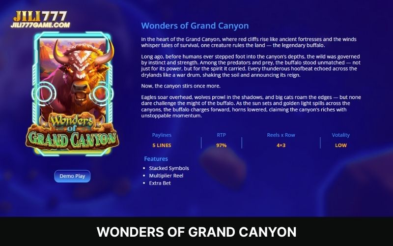 Buffalo legends and canyon riches await players