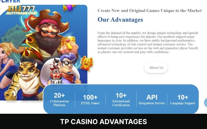 TP Casino advantages