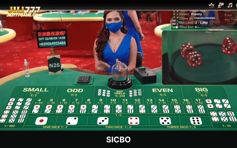 Live Sicbo at Top Player Gaming