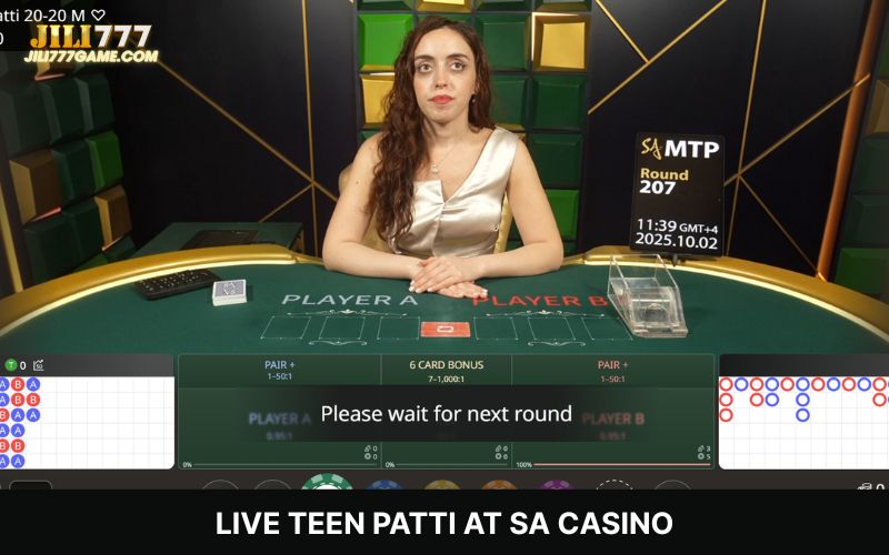 Live Teen Patti at SA Casino