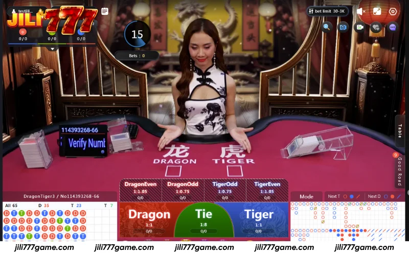 Dragon Tiger is a two-card version of Baccarat