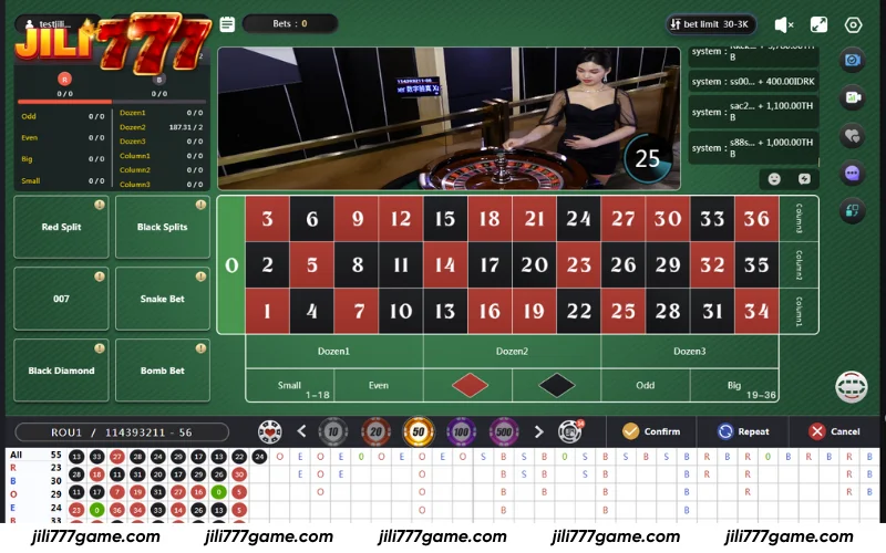 Live Roulette elevates the experience