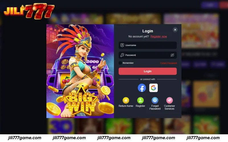 Fill in your Jili777 username and password to log in securely
