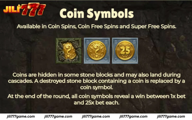 Ancient Tumble How to Play - Coin values are collected and paid at round end