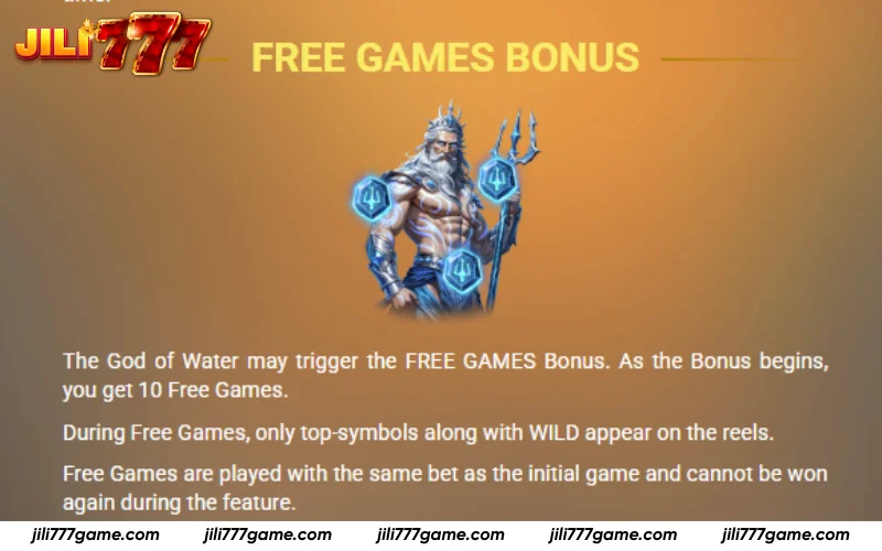 Olympus Rivals How to Win - Free Games Bonus triggered by the God of Water.