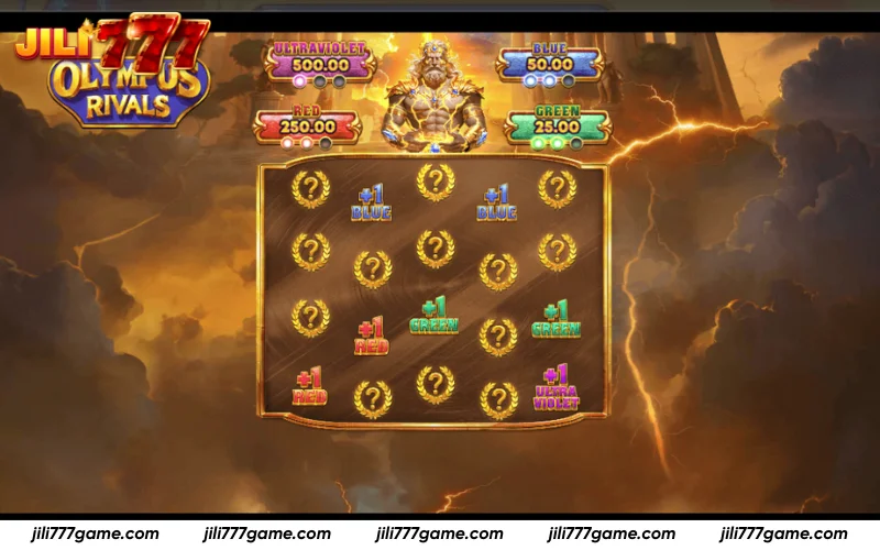 Olympus Rivals How to Win - Pick’Em Bonus board with AWARD symbols.