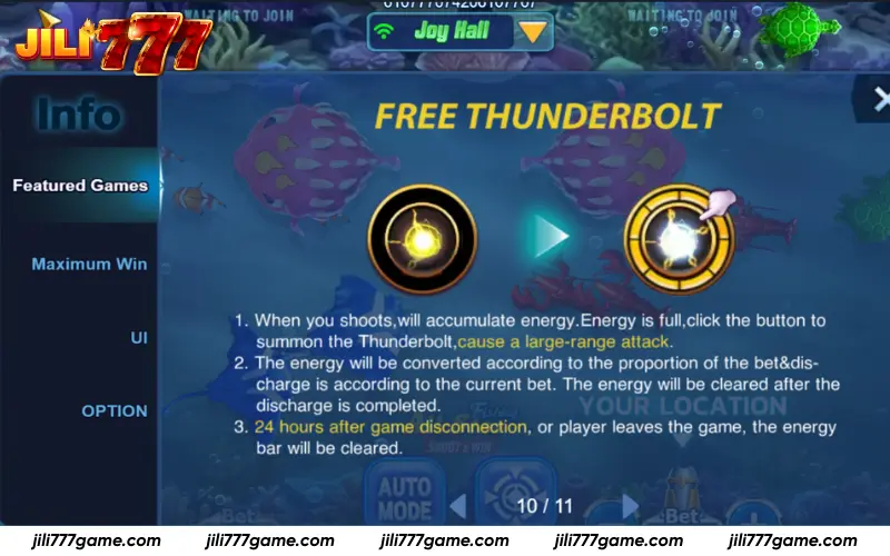 Thunderbolt area lightning attack effect