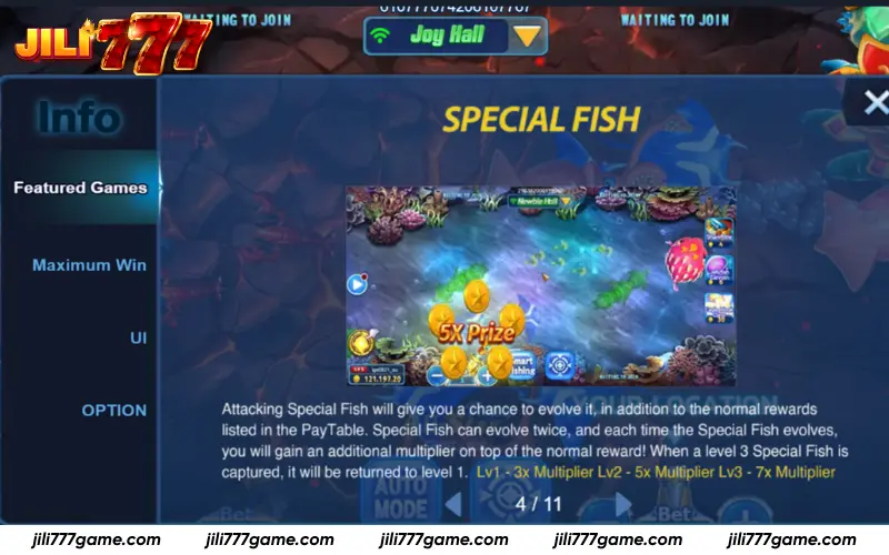 Special Fish evolution multiplier bonus system