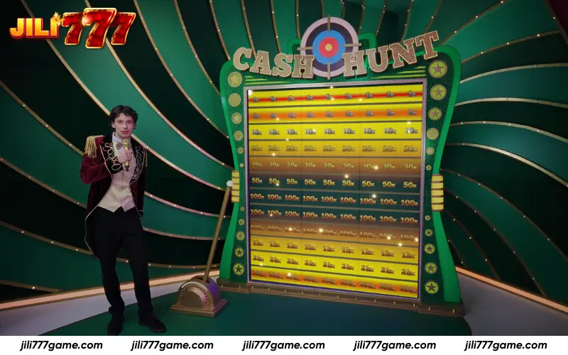 Cash Hunt board with hidden multipliers