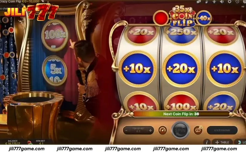 Coin Flip bonus with two multiplier sides