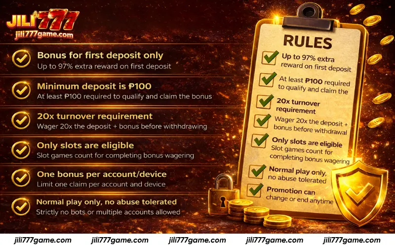 Important rules before claiming your reward