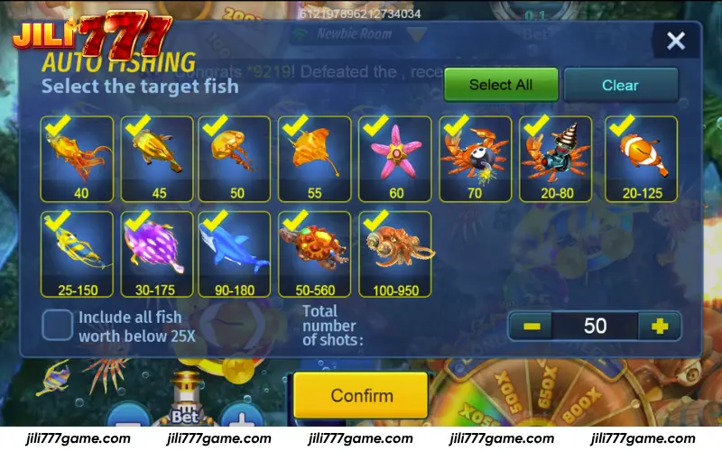 Select targets with auto and aim features