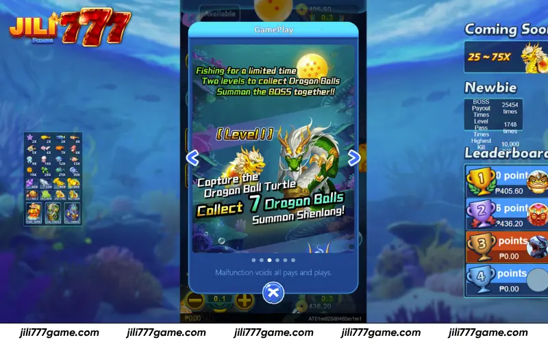 Dragon Ball system and boss summon rewards