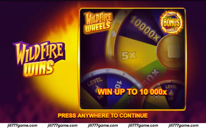 Wildfire Wins bonus wheels and payout system