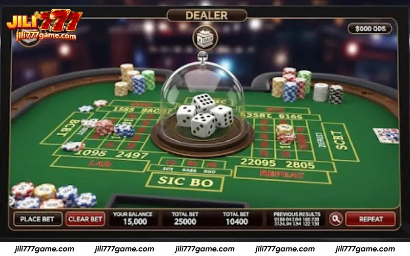 Fast-paced Sic Bo gameplay with flexible betting