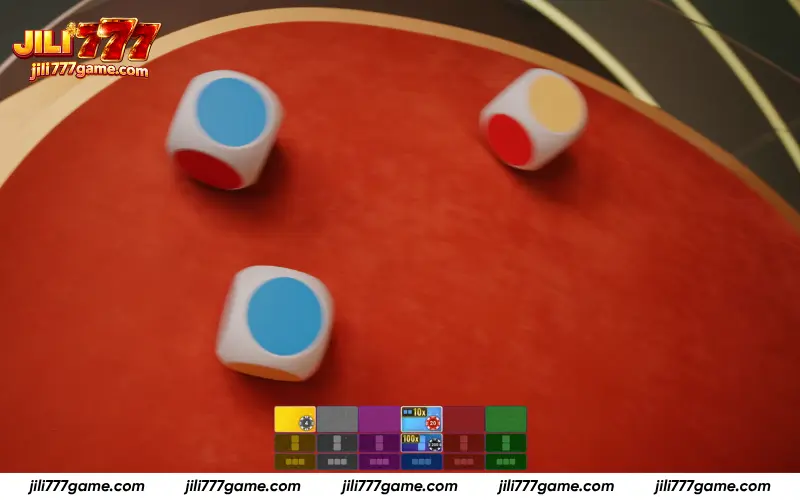 Final dice results determine your winnings