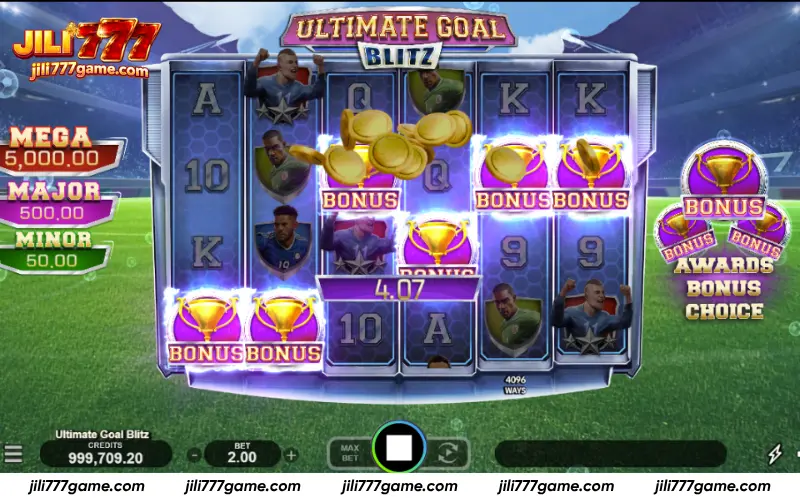 Ultimate Goal Blitz scatter bonus trigger